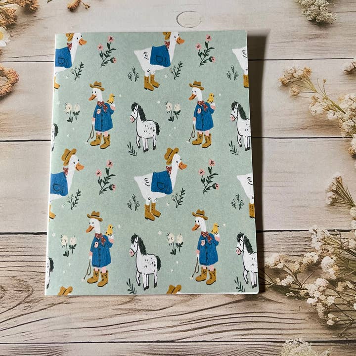Farm duck greeting card - single for wholesale by Iowa Paper Farm