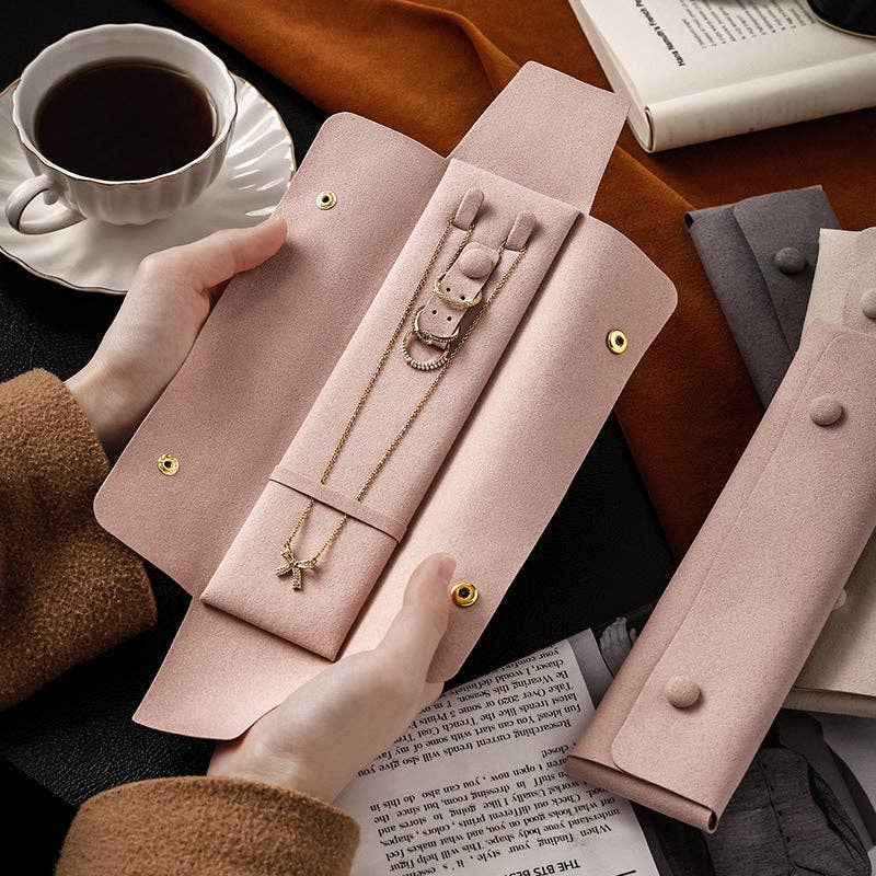 alberalkirk - Vente Boîte/rangement à bijoux - Pochette à Bijoux en Velours Organisateur à Compartiments Multiples S5P3980