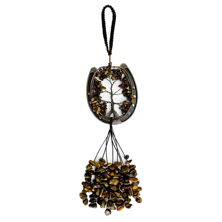 Tiger Eye Semi-Precious Gemstone Lucky Horseshoe for wholesale by The Bridge Connections