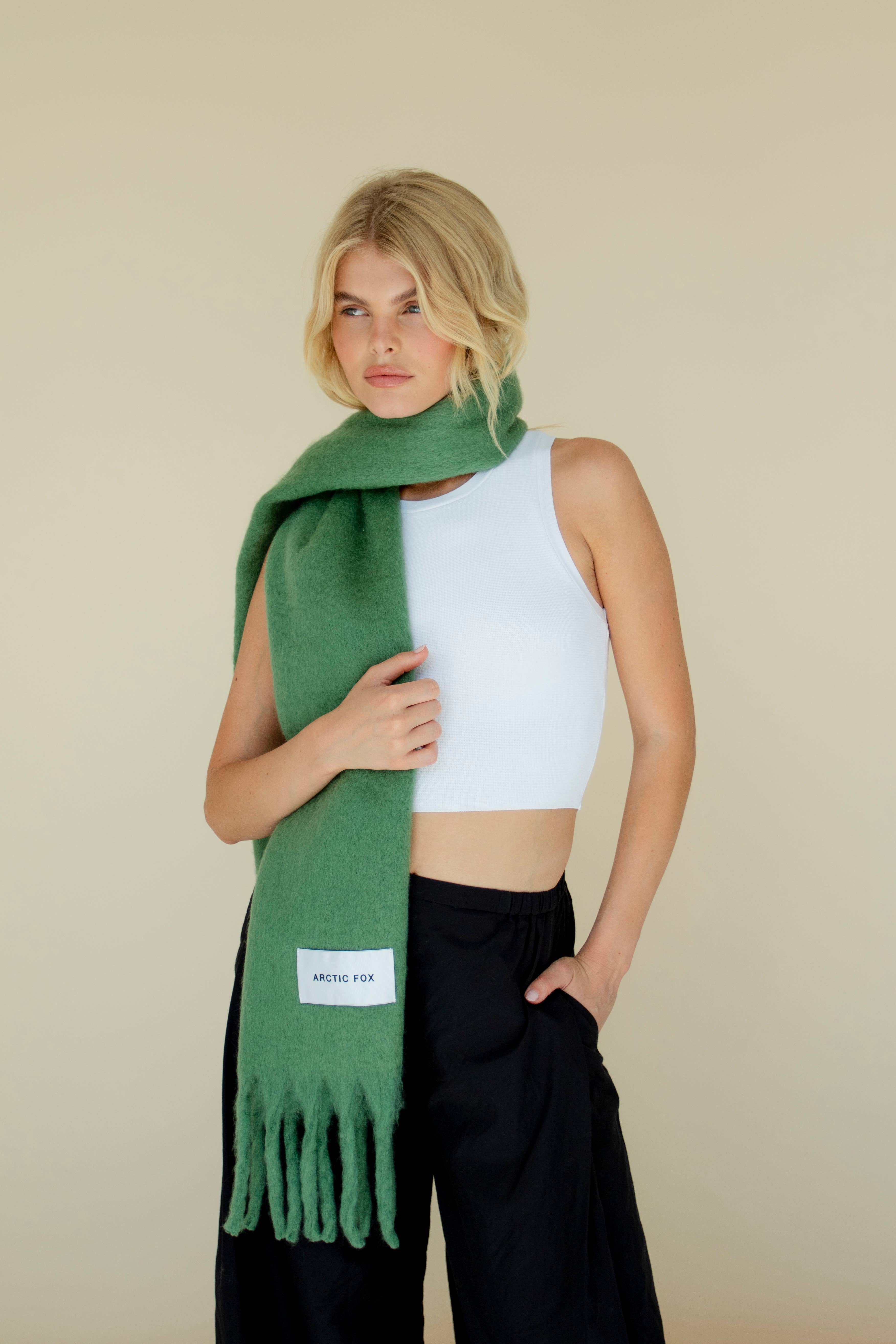 Arctic Fox & Co. - North America - Wholesale Scarf - Women's - The Stockholm Scarf - 100% Recycled - Forest Fern - FW258