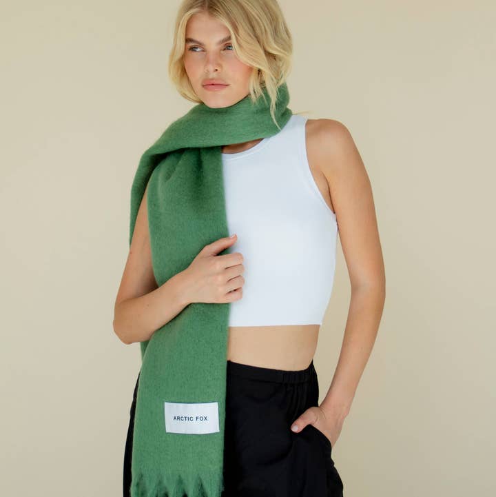 Arctic Fox & Co. - North America - Wholesale Scarf - Women's - The Stockholm Scarf - 100% Recycled - Forest Fern - FW258