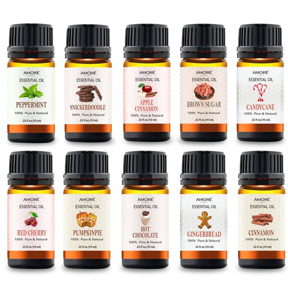 The American Gift Company (TAGCO) - Wholesale Essential Oil - AMORÉ® HOLIDAY COLLECTION ESSENTIAL OIL SET (10-PIECE)1