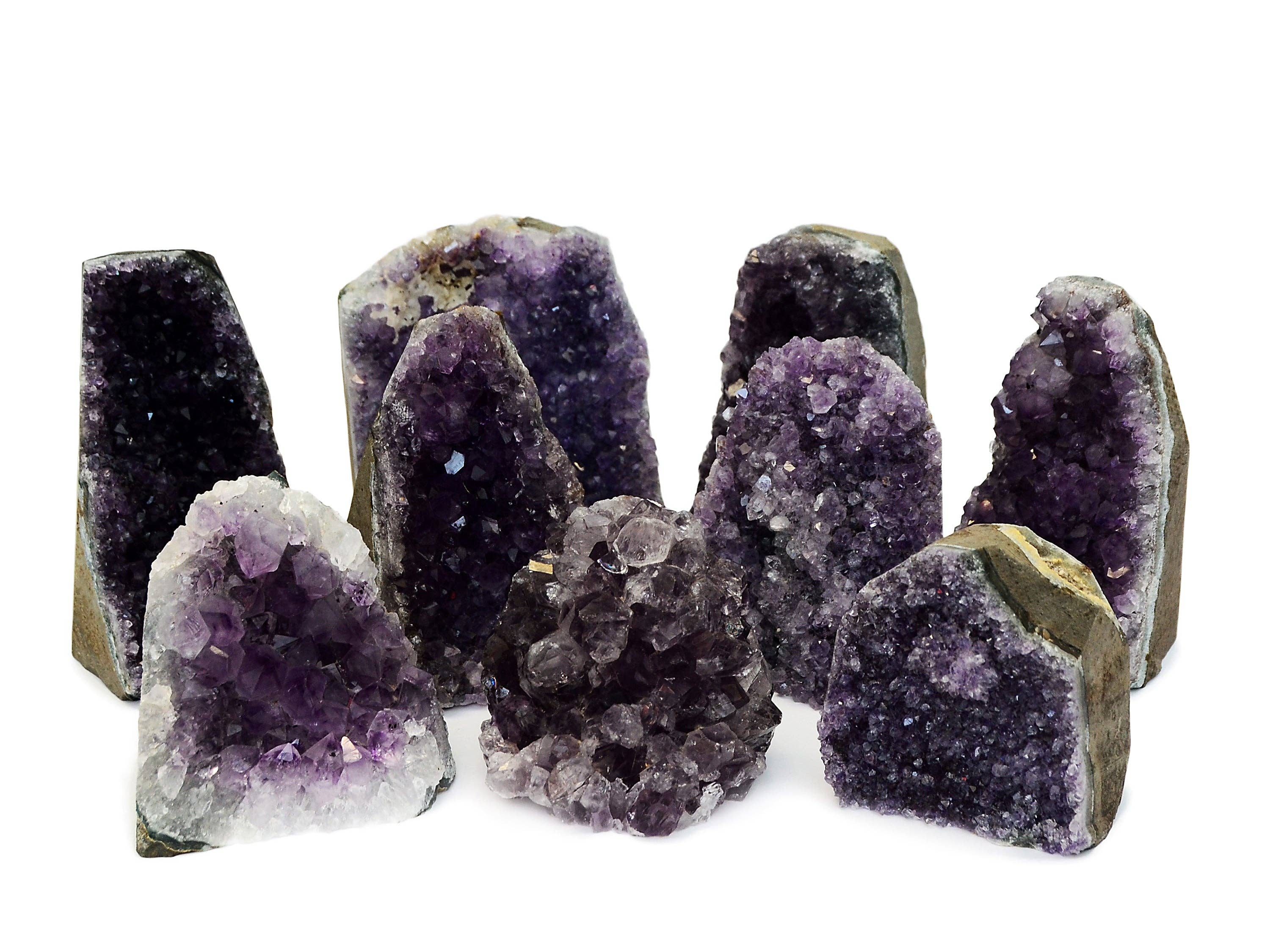 Kaia & Crystals – Großhandel Spiritueller Stein/Kristall – Druzy Amethyst geschnittene Basis (Uruguay) A++ Qualität - Los 1 kg (2-3 Stück)7