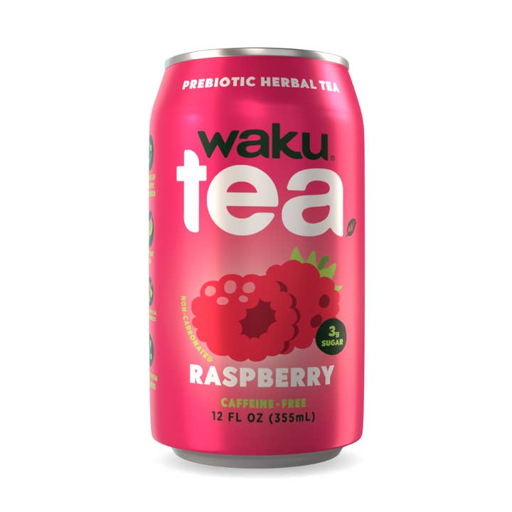 Waku Prebiotic Herbal Tea Raspberry - CANS for wholesale by Waku