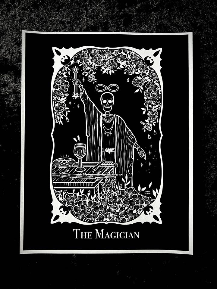 The Magician Tarot Art Print - 8.5"x11" Letter Size, Gothic for wholesale by Soni Graves