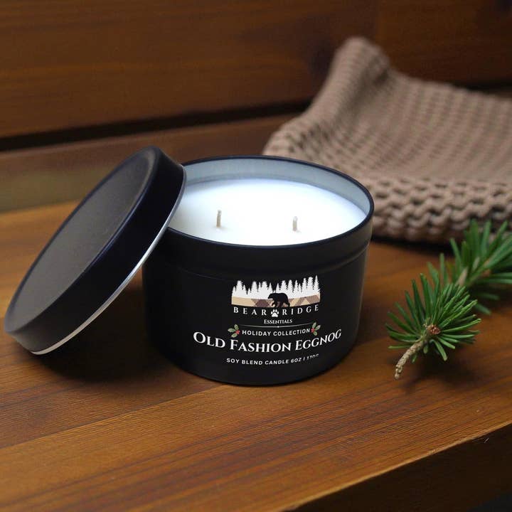 Bear Ridge Essentials – wholesale Jar/filled candle – Old Fashion Eggnog 6 oz Soy Candle2
