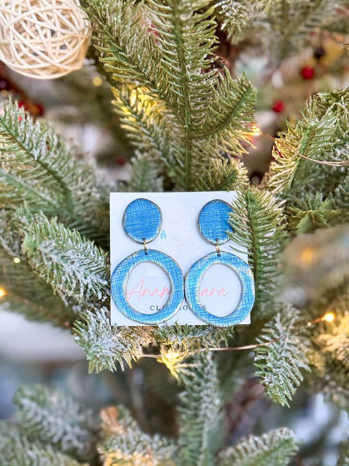 Organic Sparkle Drops-Polymer Clay Earrings for wholesale by Anam Cara Clay Goods