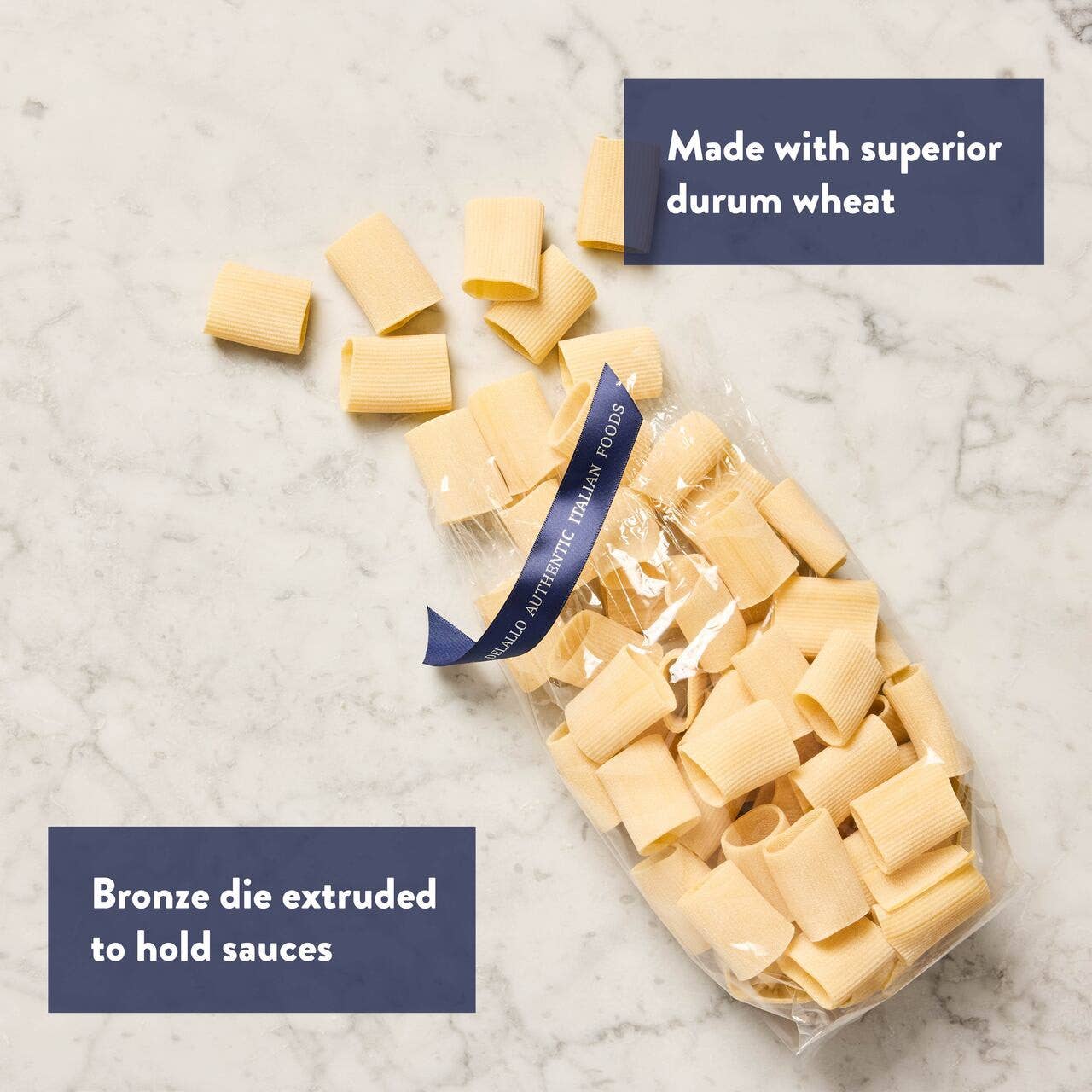 Delallo - Wholesale Pasta - Artisan Paccheri Rigati3