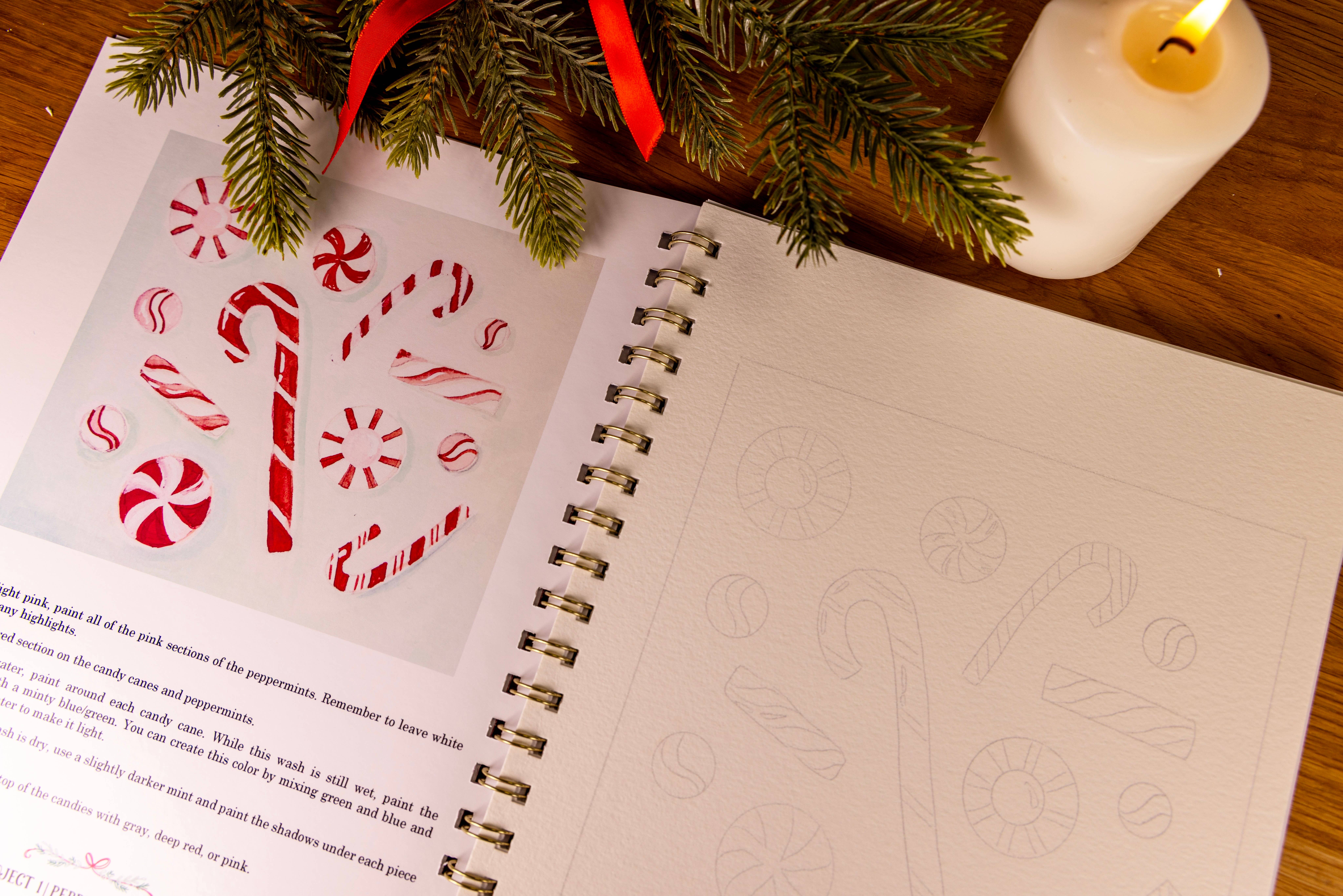 Paint & Pigment Studios - Wholesale Sketchbook/Sketchpad - Christmas Watercolor Workbook6