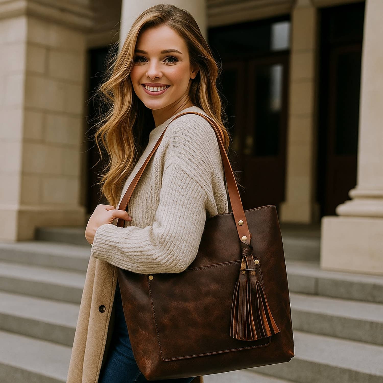 Hides – wholesale Tote bag – Women's – Classic Leather Tote23