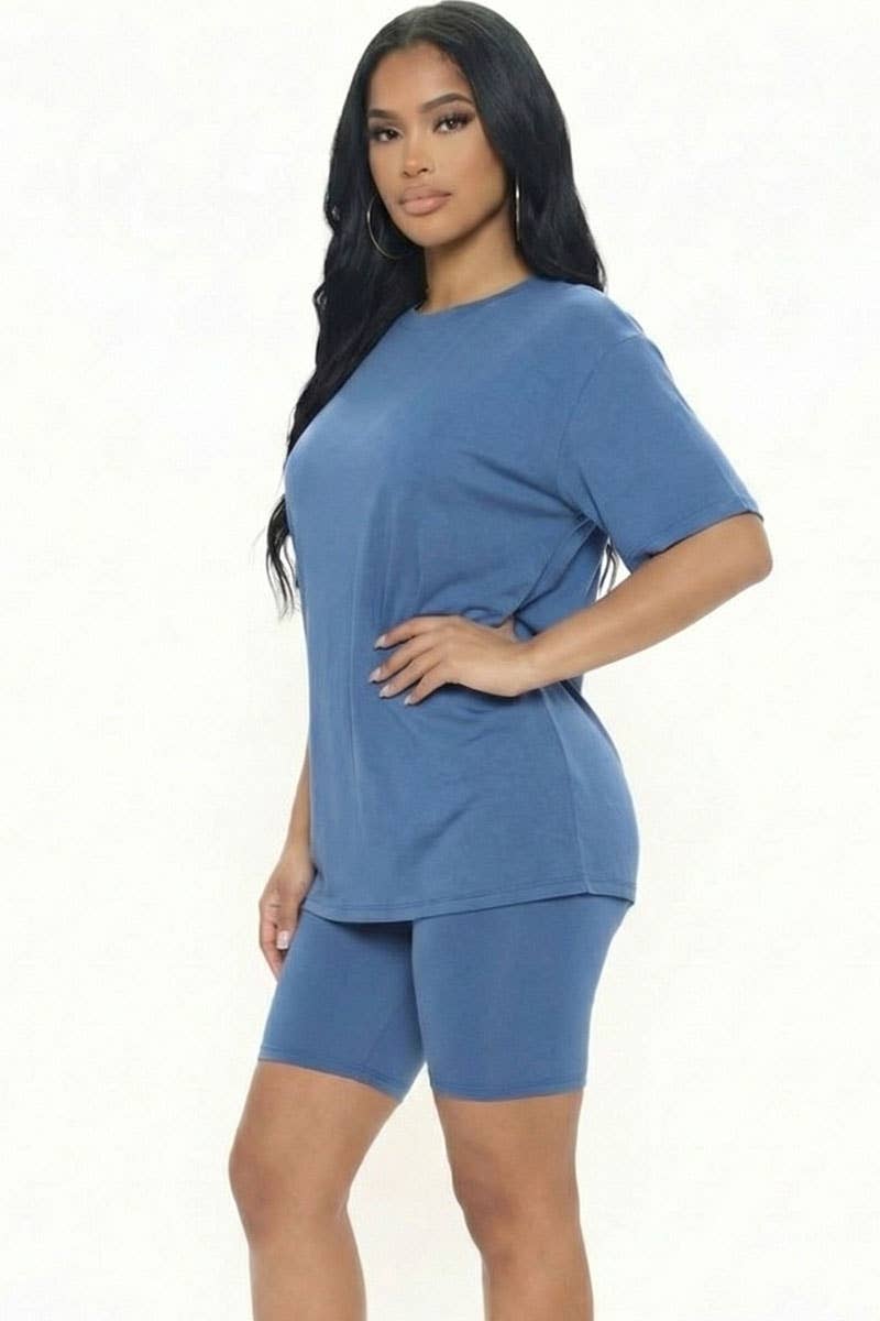 CAPELLA APPAREL - Wholesale Activewear Set - Women's - Loose Fit Top & Bike Shorts Set5