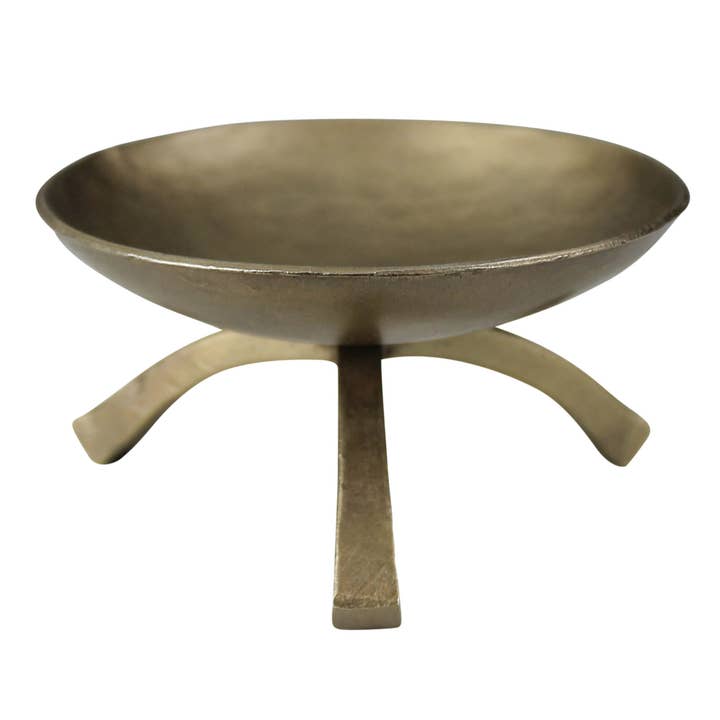 Giza Footed Pillar Holder, Brass for wholesale by HomArt