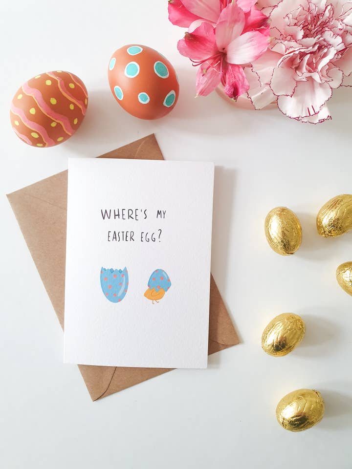 Where's My Easter Egg? Greeting Card for wholesale by Anna Obert Illustration