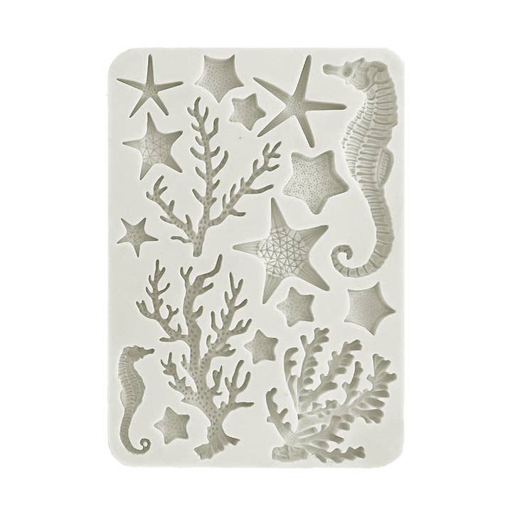 Ninnys Napkins - Wholesale Chocolate/Candy Mold - Stamperia Silicon Mould A5 - Sea Land, Corals0