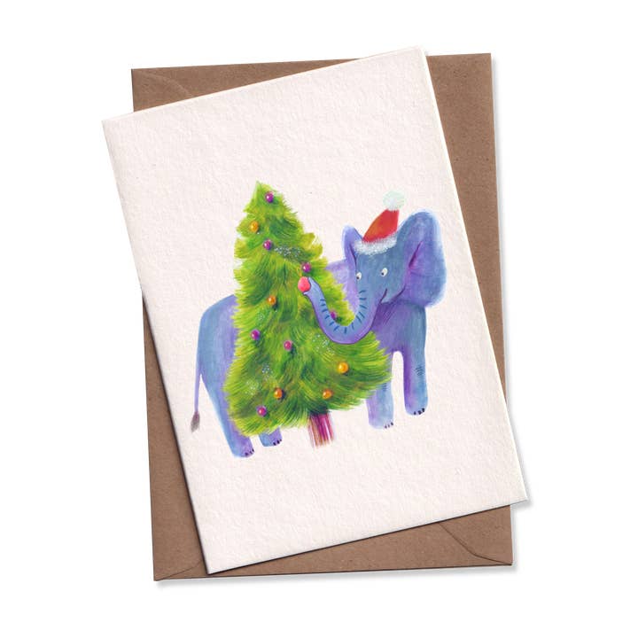 Elephant Decorating the Christmas Tree for wholesale by Studio Molini