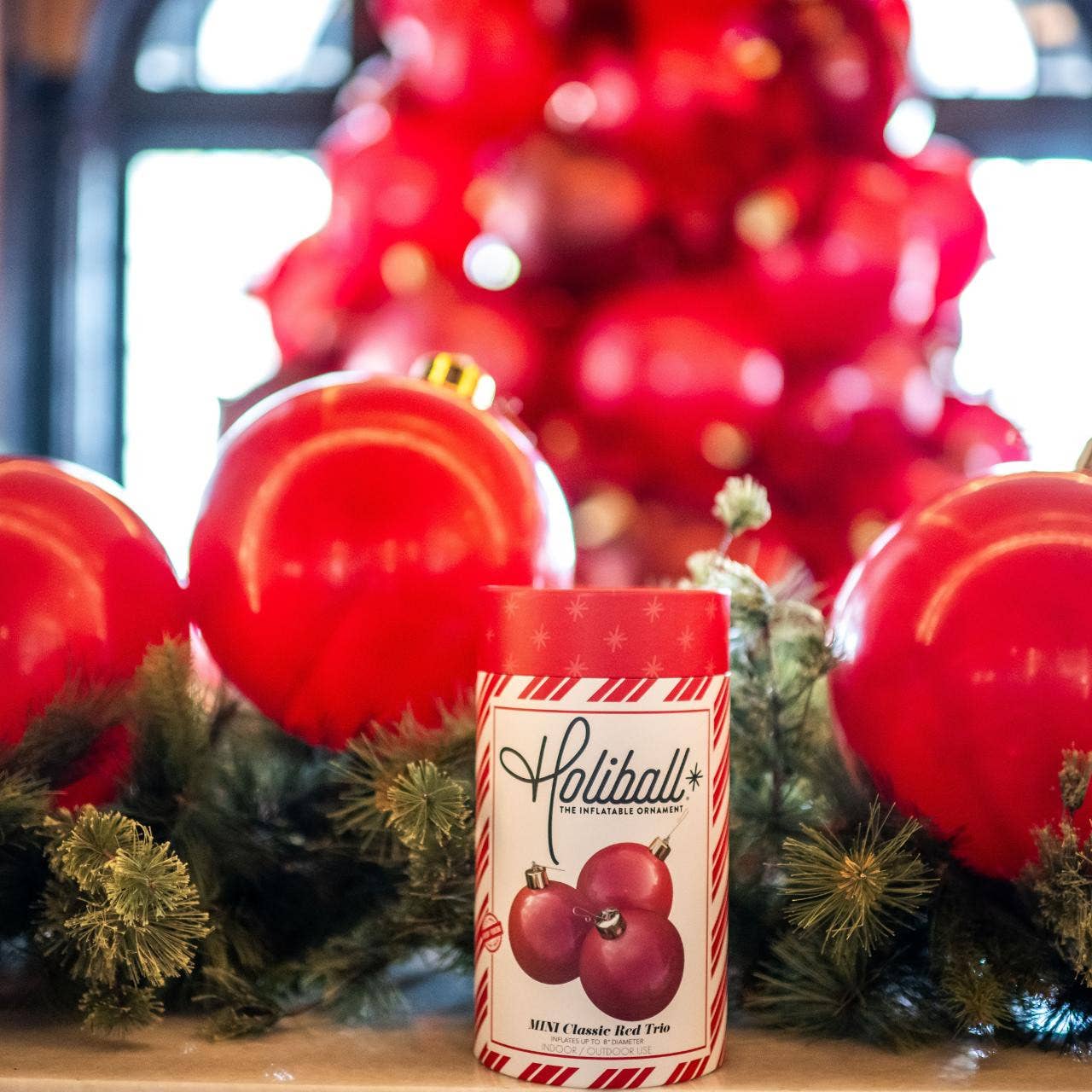 Holiball – Conjunto de ornamentos por atacado – Mini Trio Vermelho Clássico 8"4