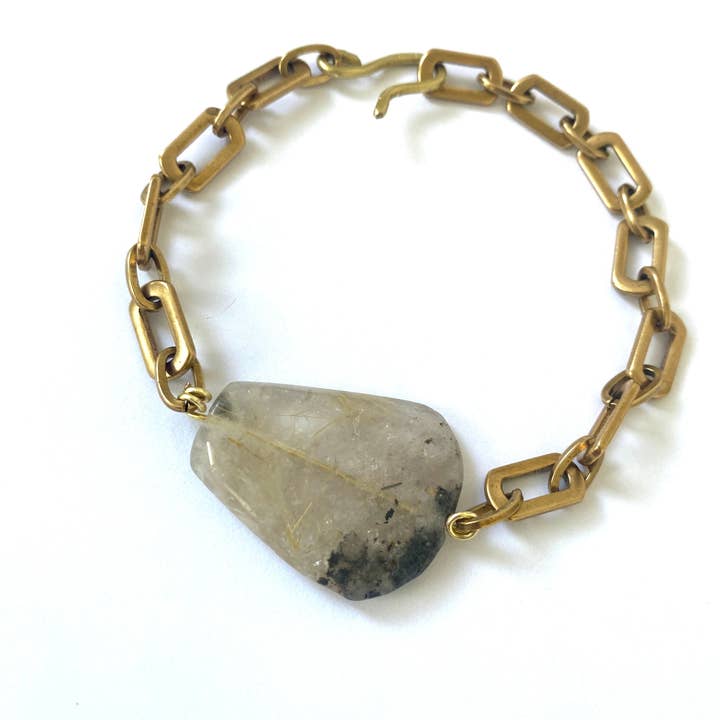 Rutilated Quartz Bracelet for wholesale by Ribelle Studio