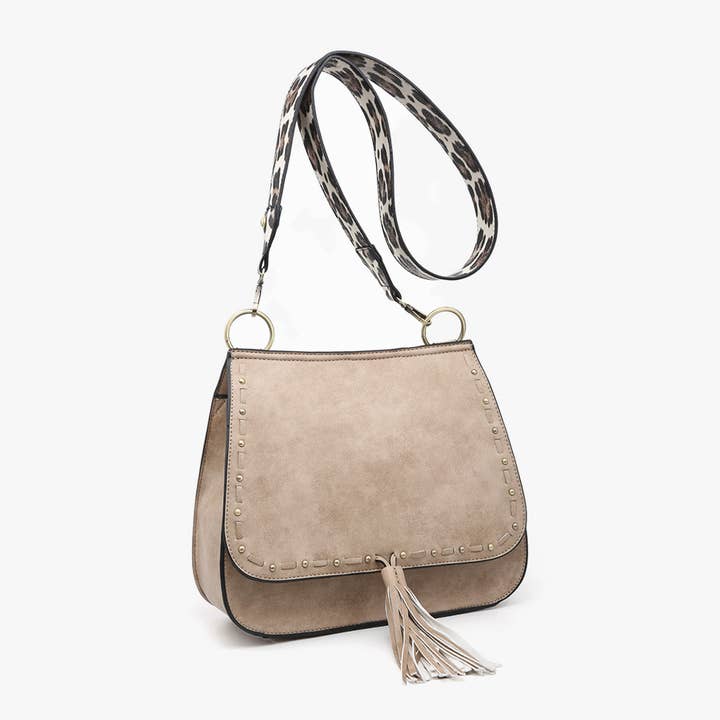 Jen & Co. - Wholesale Crossbody Bag - Women's - M1970 Bailey Crossbody with Print Contrast Strap