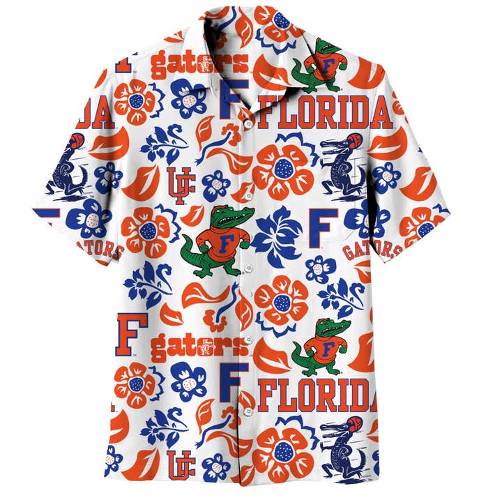 Florida Gators Men's Vault Floral Shirt for wholesale by Wes and Willy