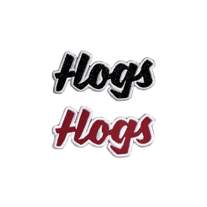 CUSTOM: Hogs, Mascot, Names, Embroidered Iron on Patch for wholesale by Wholesale Applique
