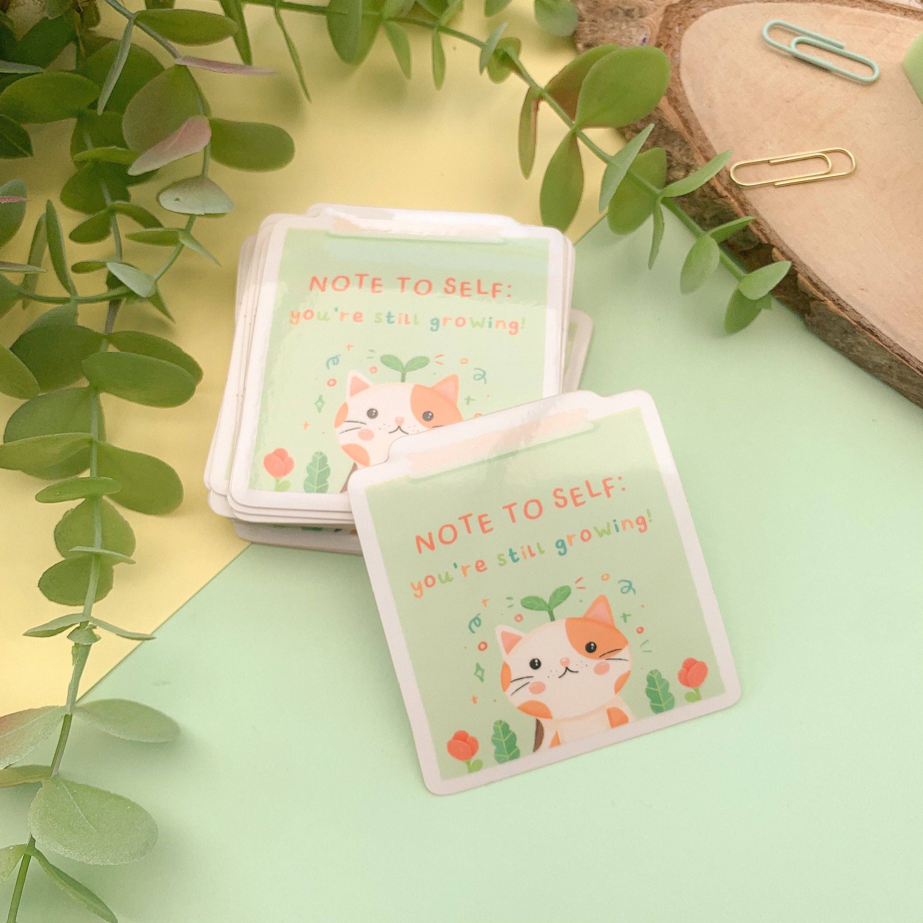 Laurel Mae Art - Venta al por mayor Pegatina - Adhesivo de vinilo transparente «You're Still Growing»4