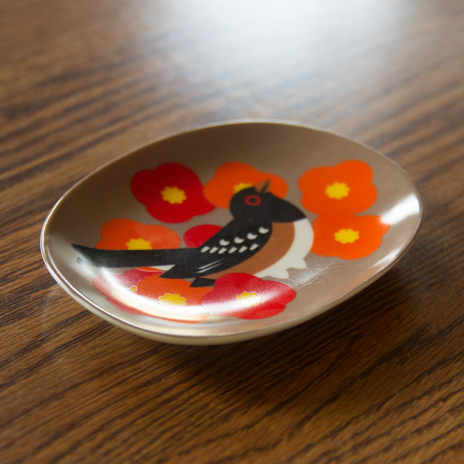 Pigeon Post - Wholesale Decorative Tray - Spotted Towhee Ceramic Tray1