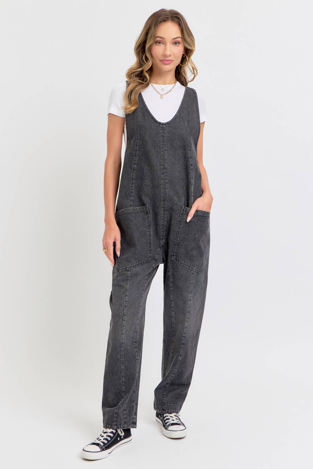 Sweet Lovely by Jen - Wholesale Jumpsuit - Women's - BESTSELLER ONE-AND-DONE DENIM JUMPSUIT9