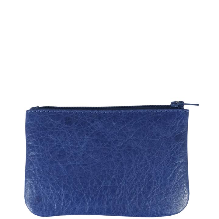 Assots London – wholesale Coin purse – Women’s – 'Poppy' Blue Iris Full Grain Leather Zip Top Coin Purse4