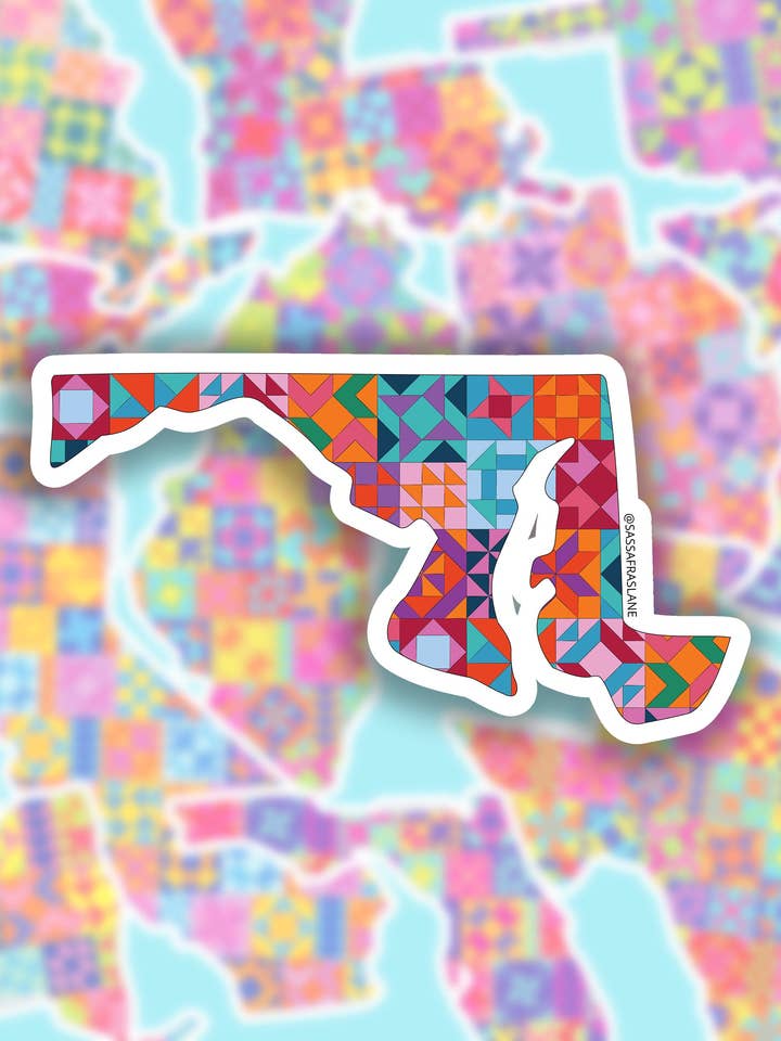 Maryland State Quilt Klistermærke for engroshandel hos Sassafras Lane Designs