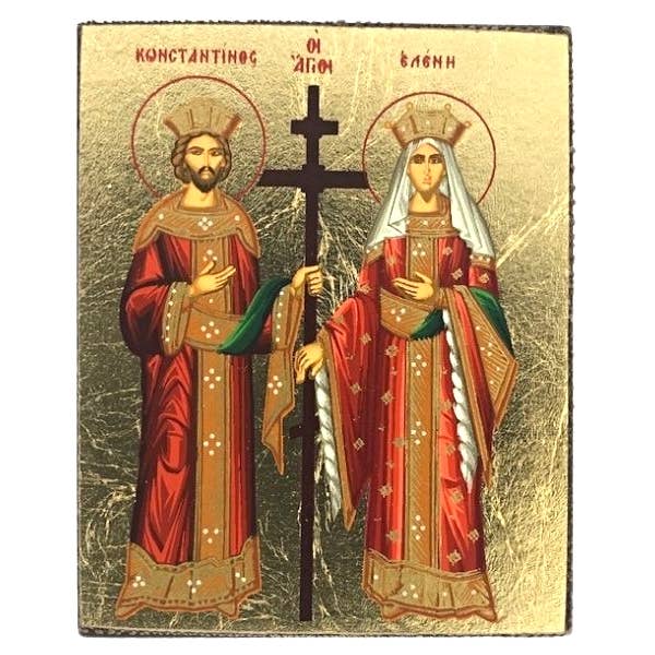 The Art of the Icon - Wholesale Magnet - Saints Constantine and Helen Silk Screen Icon Magnet