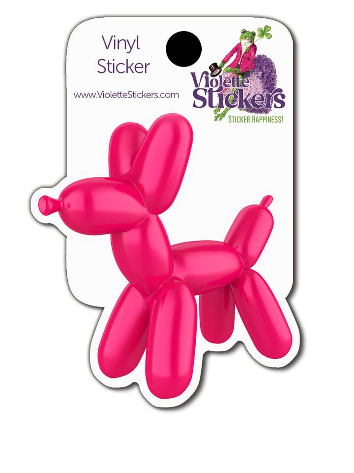 Autocolante de Vinil Cão Balão VY125 por atacado de Violette Stickers