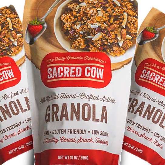Sacred Cow Granola - Wholesale Granola - 3-pack 10 oz pouches Sacred Cow Granola