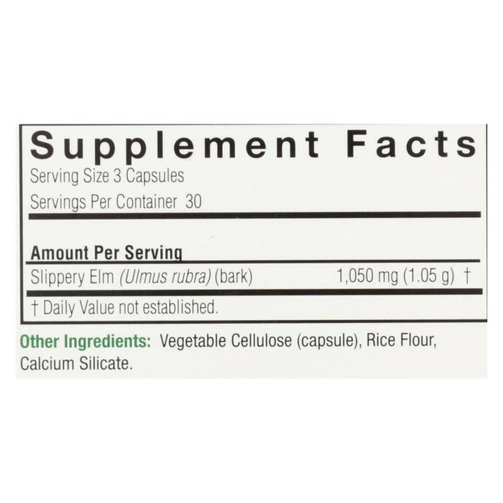 Everyday Supply Co - Wholesale Oral Supplement/Vitamin - Nature's Answer - Slippery Elm Bark - 90 Vegetarian Capsules1