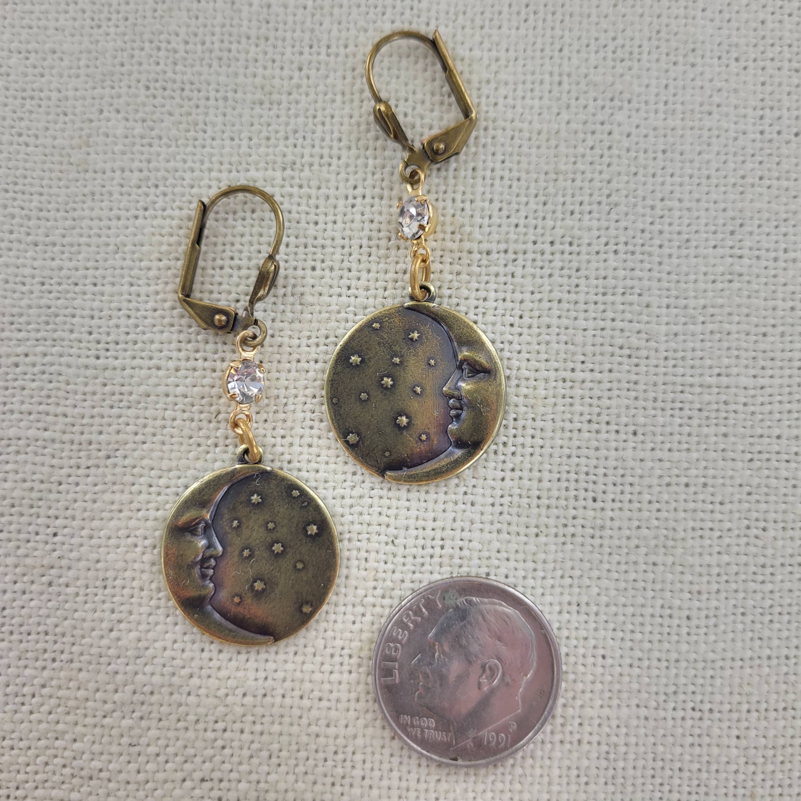 Sadie Green's Jewelry – Engroshandel Hængeøreringe og creoløreringe – Måne øreringe 914-STM3