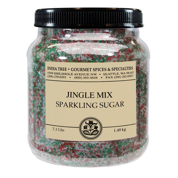 India Tree - Wholesale Sugar/Sweetener - Jingle Mix Sparkling Sugar Sprinkles