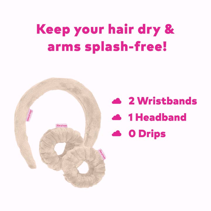 MakeUp Eraser – Großhandel Spa-Stirnband – Drip Eraser 3-teiliges Spa-Set | Sweet Cream