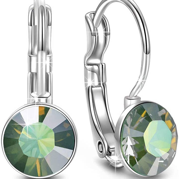 Runde Baby 0,3" Krystal Øreringe med Fransk Lukning #4 for engroshandel hos Golden NYC Jewelry