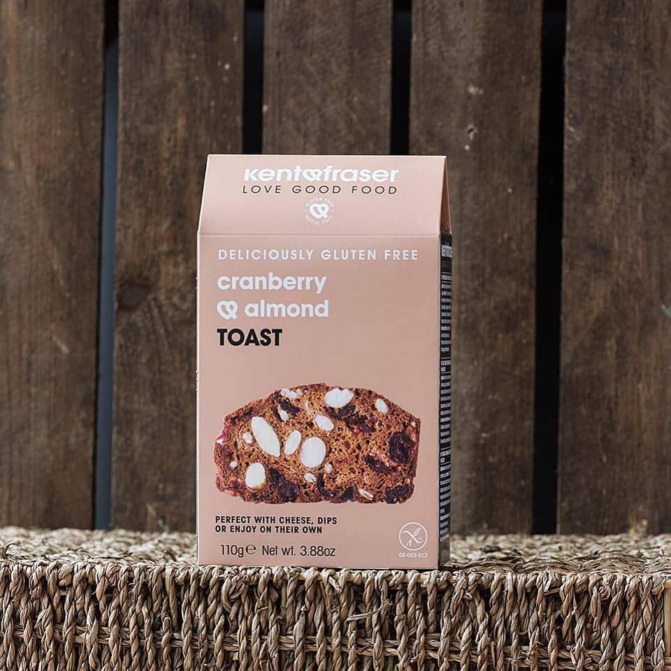 Gourmandise - Wholesale Bread/Tortilla - Cranberry and almond toast GLUTEN FREE Kent and Fraser1