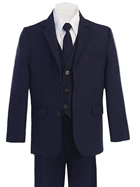 b-one inc - Wholesale Suit Set - Kids - Boys Suit 5-Piece Set With Shirt And Vest %100 Polyester Slim Cut RFL-018