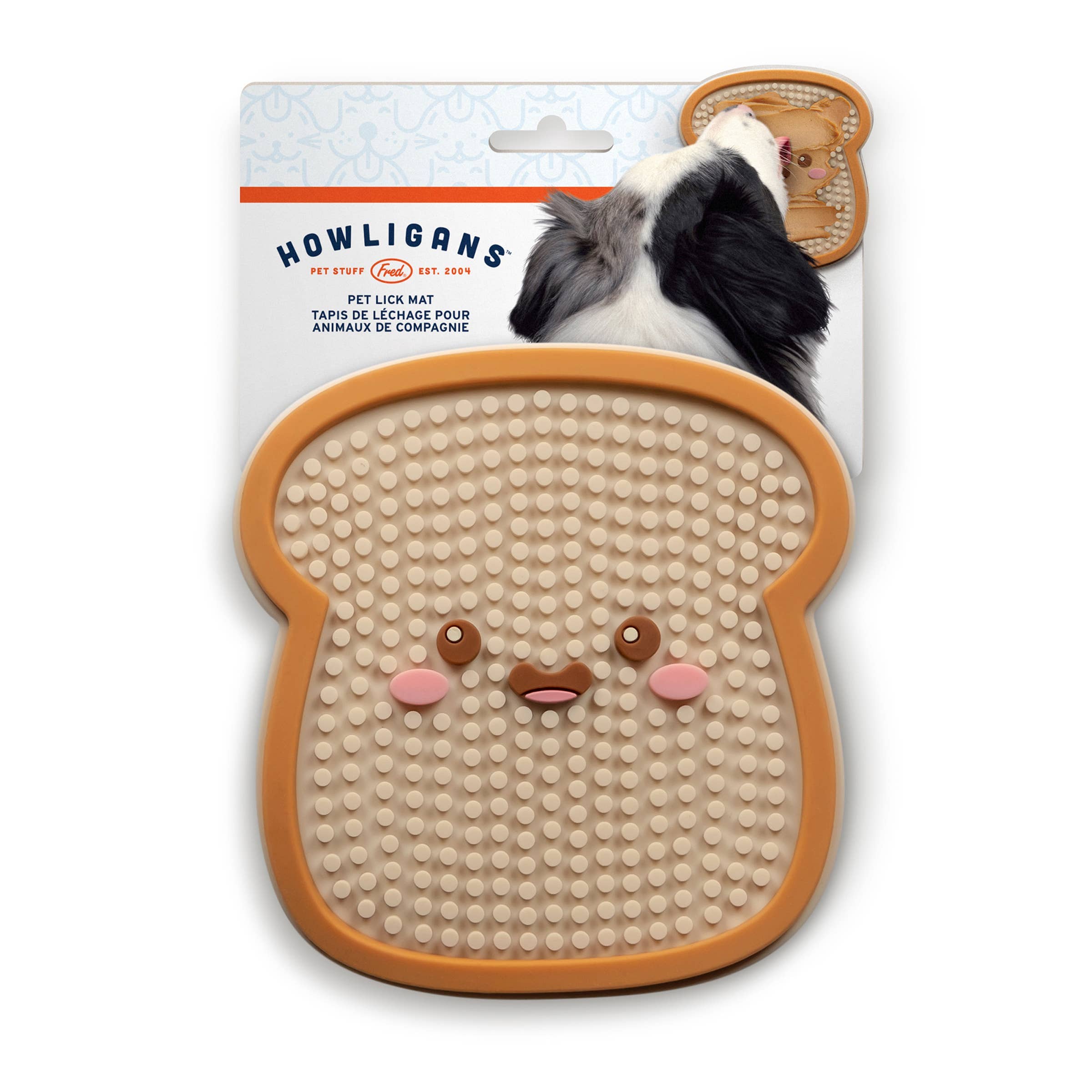 Fred & Friends - Wholesale Pet Food Mat - Dog - Howligans - Pet Lick Mat - Toast