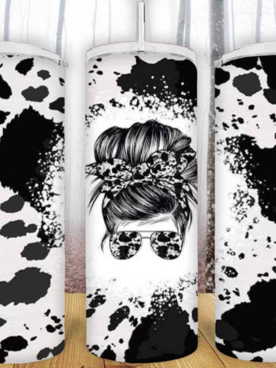 20 oz Cow Print Tumbler for engroshandel hos Creative Queen Boutique