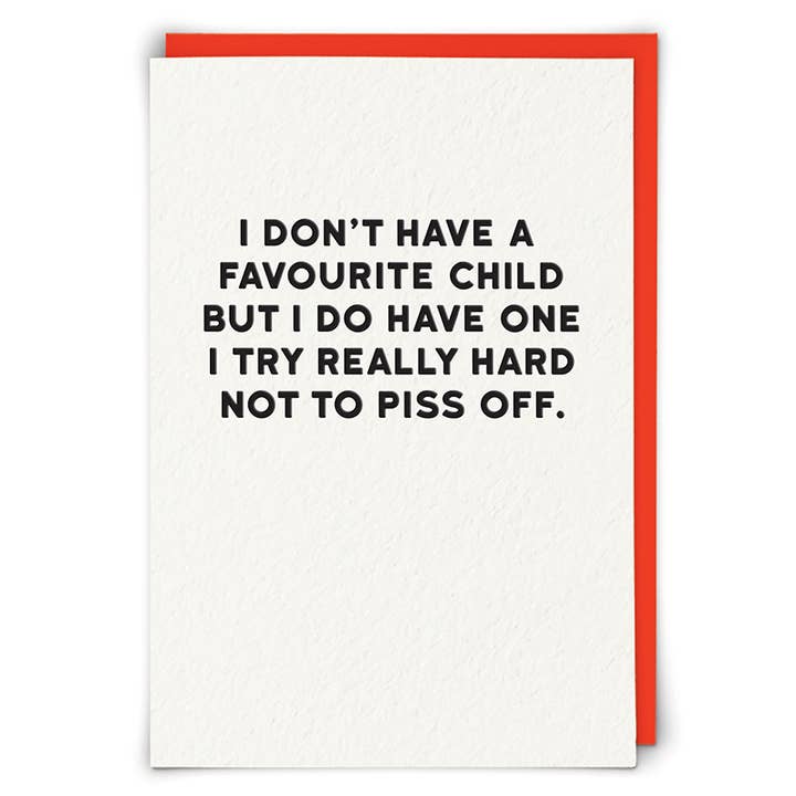 Favourite Child Greeting Card for wholesale by Redback Cards UK