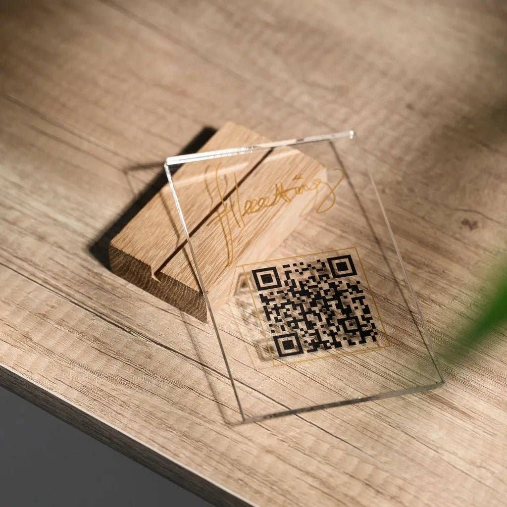 Inko Horeca Accessories – wholesale Sign – Acrylic Transparent QR Code Menu Sign (QW04)5