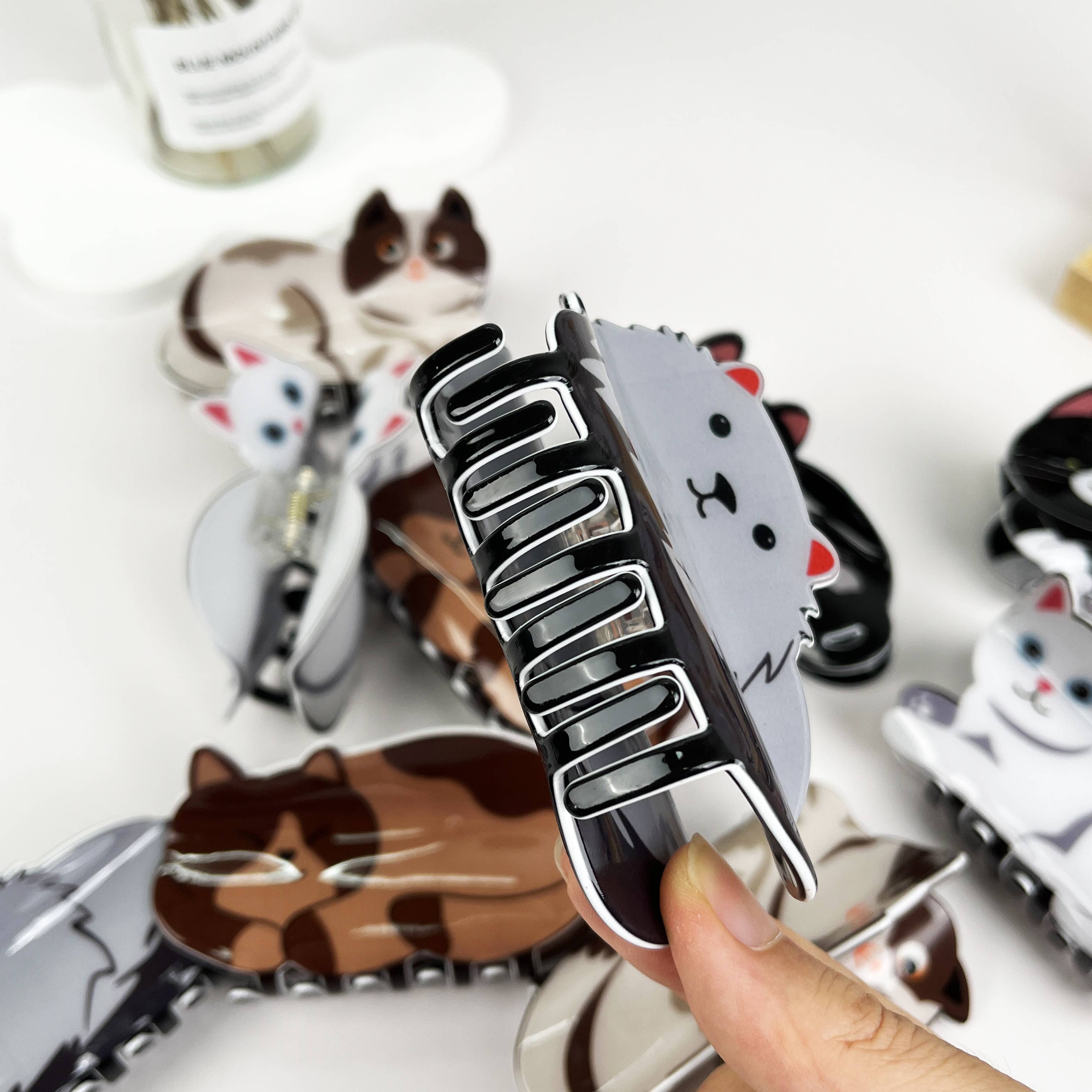 mildstyles - Venta al por mayor Horquilla para el pelo - Mujer - Clip de garra para cabello con diseño de gato4