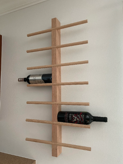 DmsDesignTeam – wholesale Wall-mounted shelf – Unique Vertical Oak Wine Rack9