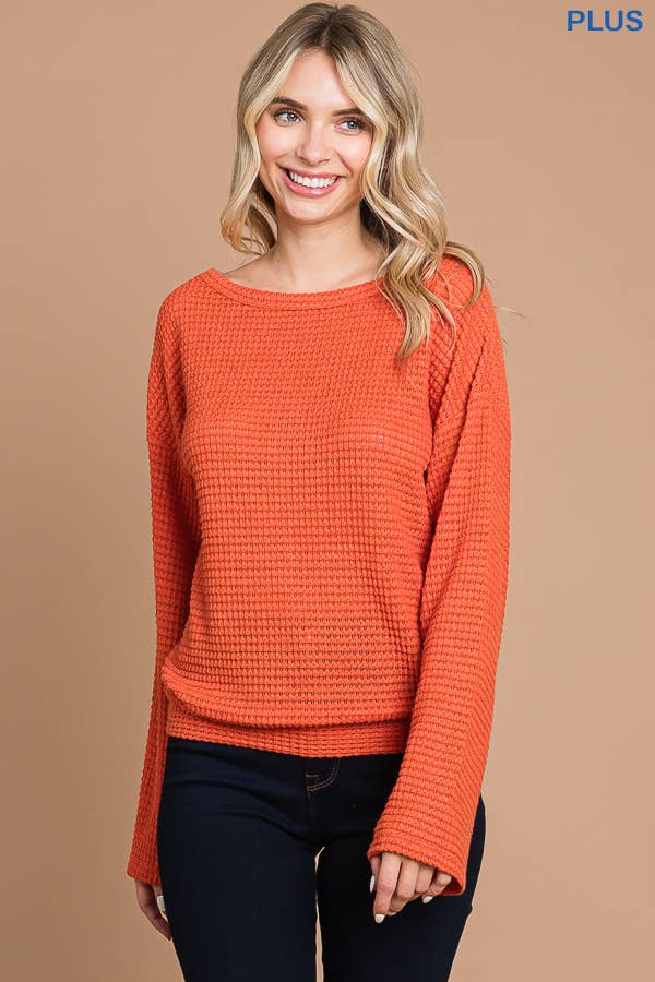 Culture Code - Wholesale Knit Top - Women's - CHT1824LX - SURPLICE BACK DETAIL BELL SLV TOP13