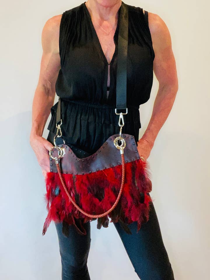 Mala de penas média #700 por atacado de 1 Hide Bags