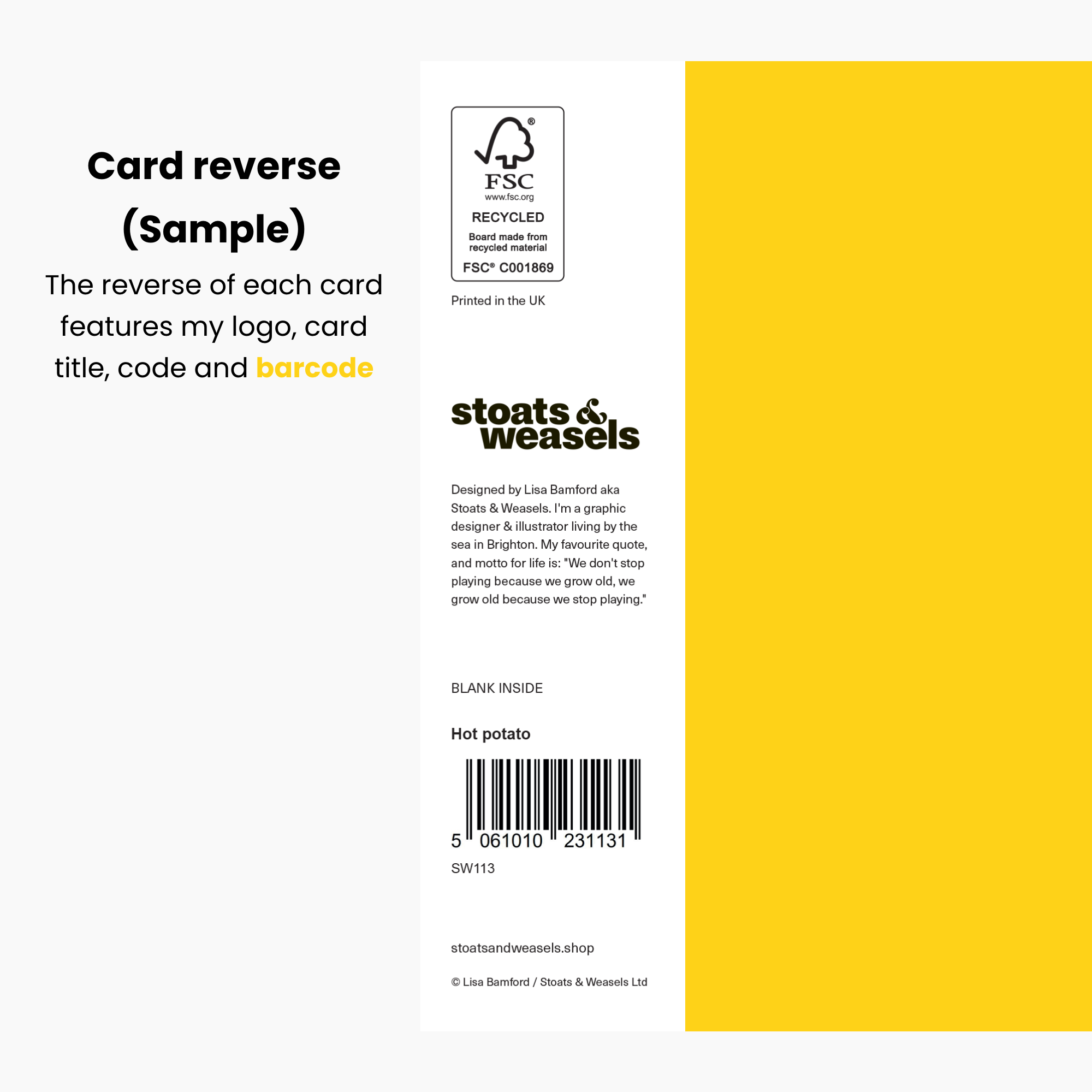 Stoats & Weasels - Wholesale Gewone wenskaart - Alle chips zijn van mij verjaardagskaart — Grappige zeemeeuw | Dier6