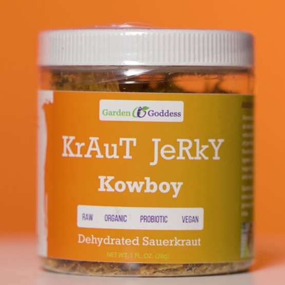 6 Jars of Garden Goddess Kowboy Kraut Jerky for wholesale by Garden Goddess Ferments