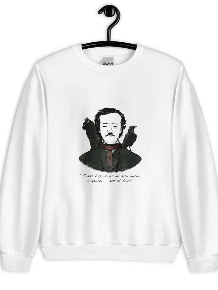 Edgar Allan Poe sweatshirt for wholesale by El loco del Pelo Rizo